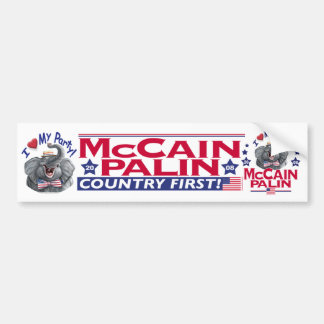 McCain Palin Republican Elephant Bumper Sticker