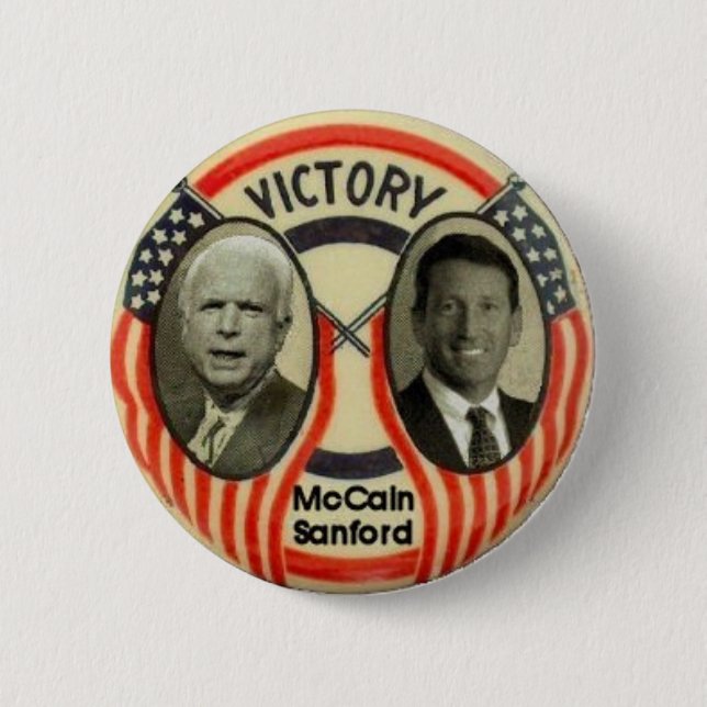 McCain & Sanford 6 Cm Round Badge (Front)