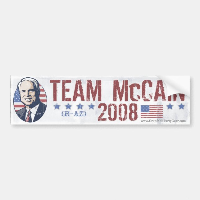 McCain Textured Bumper Sticker (Front)