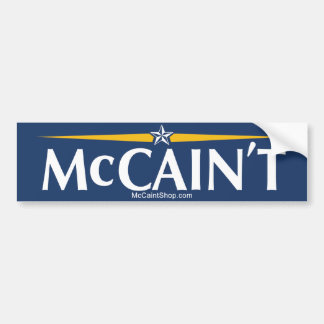 McCain't Bumper Sticker