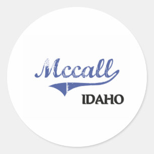 Mccall Idaho City Classic Round Sticker