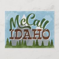 McCall Idaho Fun Retro Snowy Mountains