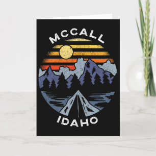 Mccall Idaho Mountains Vacation Camping Souvenir Card