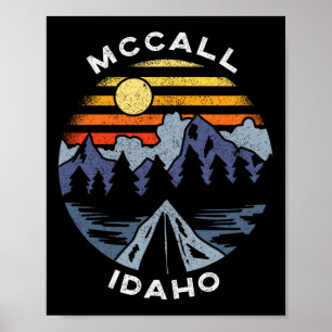 Mccall Idaho Mountains Vacation Camping Souvenir Poster