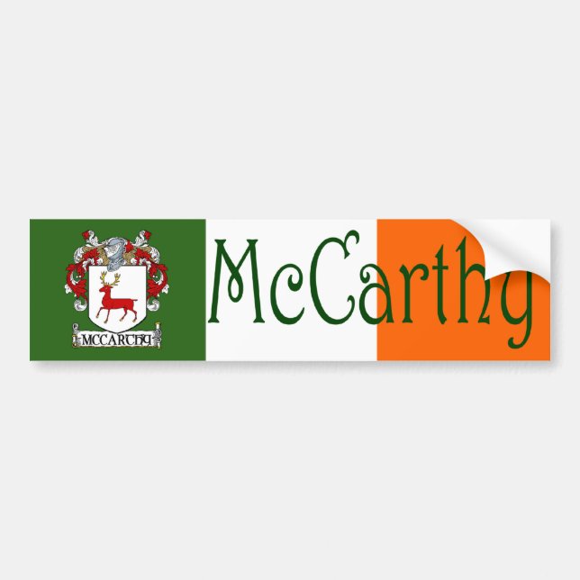 McCarthy Coat of Arms Flag Bumper Sticker (Front)