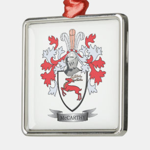 McCarthy Coat of Arms Metal Ornament
