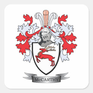 McCarthy Coat of Arms Square Sticker