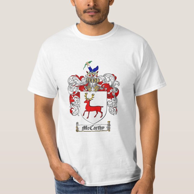 Mccarthy Family Crest - Mccarthy Coat of Arms T-Shirt (Front)