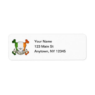 McCarthy Irish Skull Return Address Label