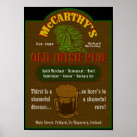 McCarthy Pub Sign Poster $25.00