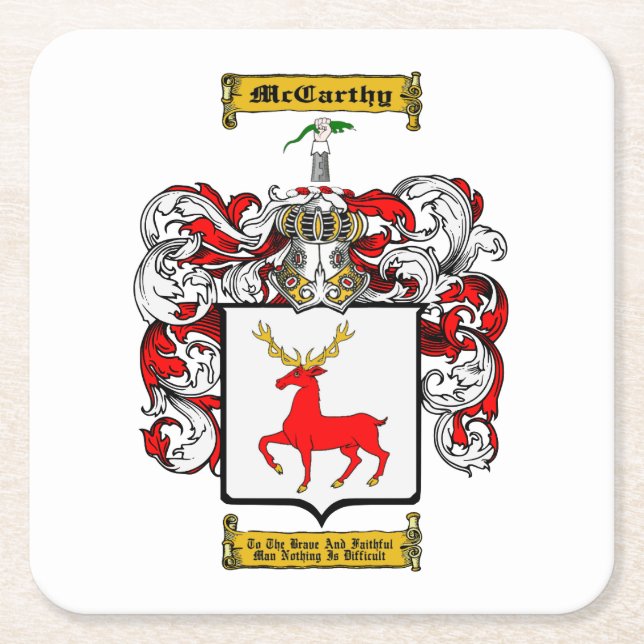 McCarthy Square Paper Coaster (Front)