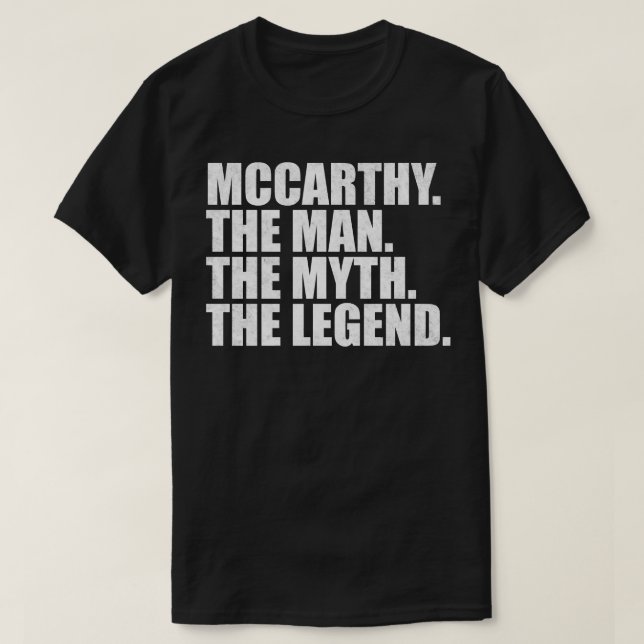 MccarthyMccarthy Family name Mccarthy last Name Mc T-Shirt (Design Front)