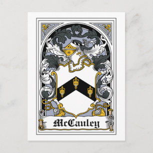 McCauley Family Crest Postcard