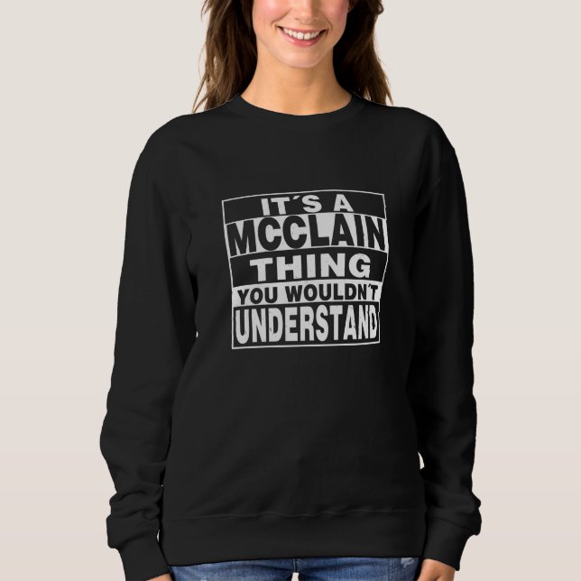 MCCLAIN Surname Personalised Gift Sweatshirt (Front)