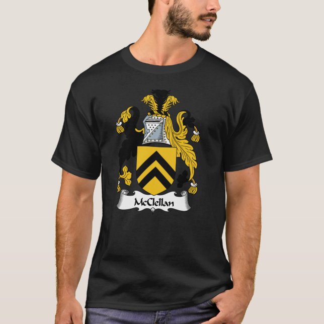 McClellan Coat of Arms  McClellan Family Crest Cla T-Shirt (Front)