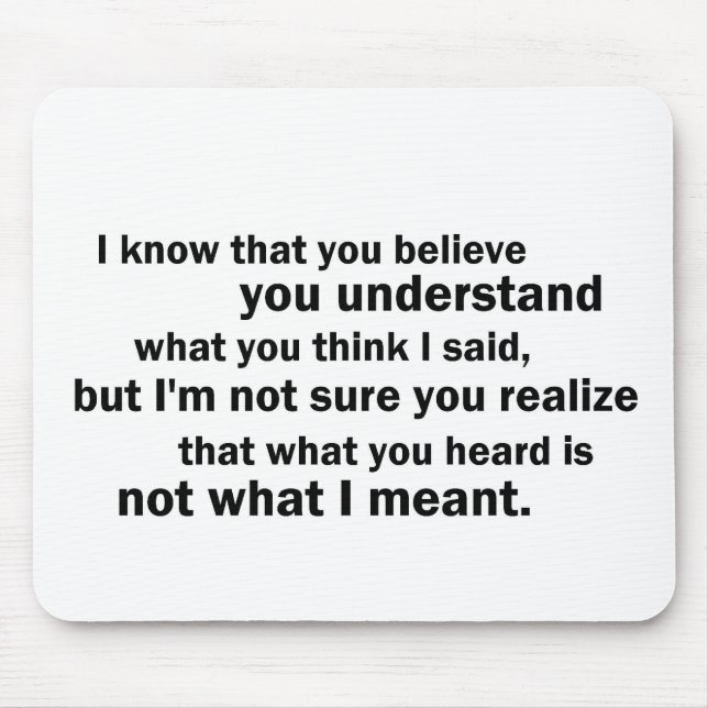 McCloskey on Understanding Mouse Pad (Front)