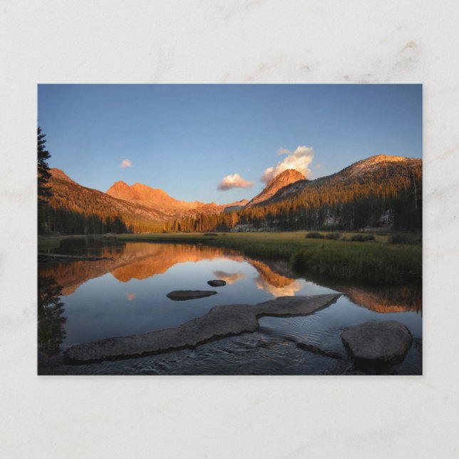 McClure Meadow Sunset Alpenglow - John Muir Trail Postcard (Front)