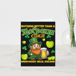 Mccockin cider mccain funny st patrick’s day humou card