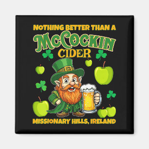 Mccockin cider mccain funny st patrick’s day humou magnet