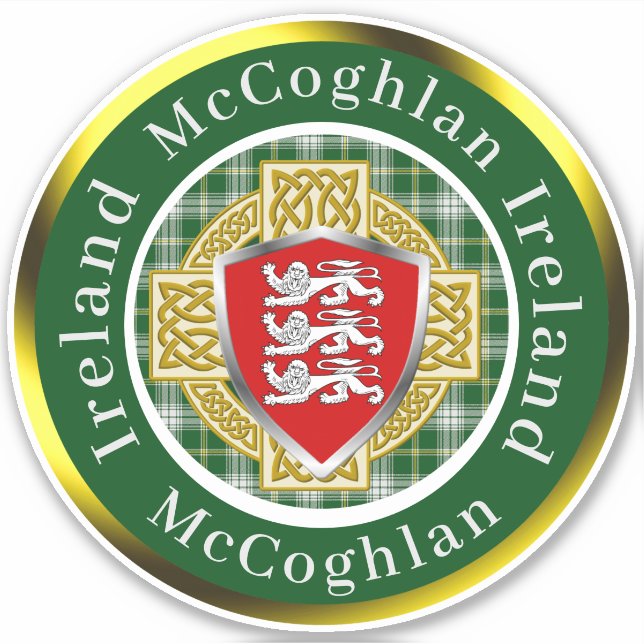 McCoghlan Shield & Celtic Cross Personalised (Front)