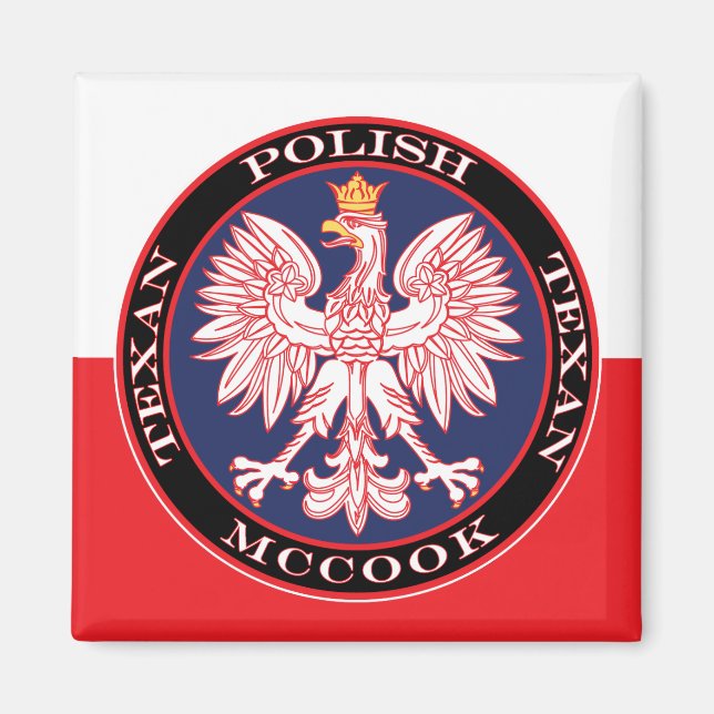 McCook Polish Texan Magnet (Front)