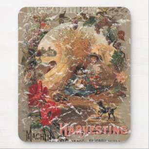 McCormick Harvesting-1873 - distressed Mouse Pad