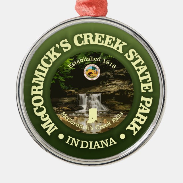 McCormick's Creek SP Metal Ornament (Front)