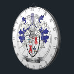 McCracken Family Crest Coat of Arms Dartboard<br><div class="desc">McCracken family crest and Scottish McCracken coat of arms. For men with the McCracken surname, and for women with the McCracken last name. Click 'McCracken Family Crest' to see all our designs featuring the McCracken family name.</div>