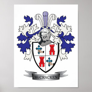 McCracken Family Crest Coat of Arms Poster