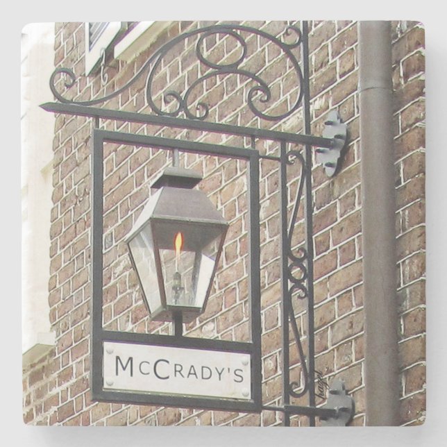 McCrady's Restaurant Charleston, SC. Marble Stone Coaster (Front)