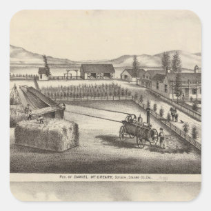 McCreary res, Newtown Landing Square Sticker