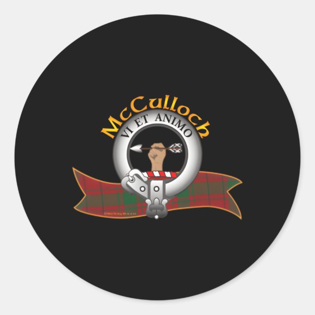 Mcculloch Clan Classic Round Sticker (Front)