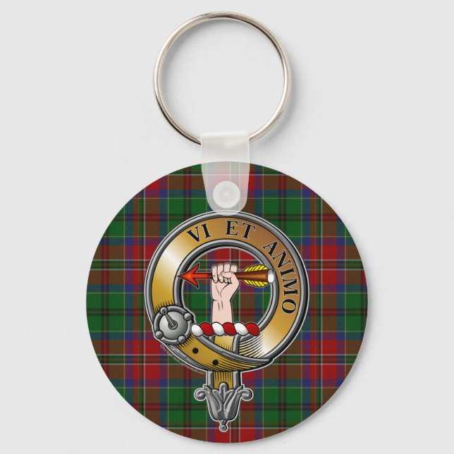 McCulloch Tartan & Badge Key Ring (Front)