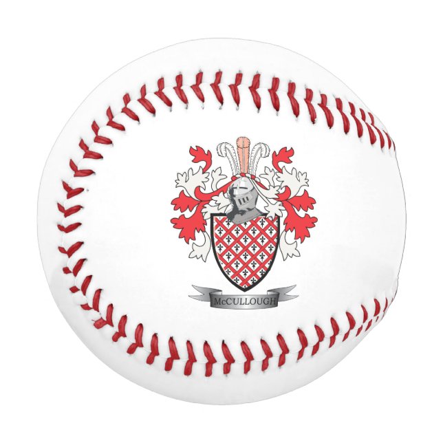 McCullough Family Crest Coat of Arms Baseball (Front Left)