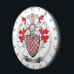 McCullough Family Crest Coat of Arms Dartboard<br><div class="desc">McCullough family crest and Scottish McCullough coat of arms. For men with the McCullough surname, and for women with the McCullough last name. Click 'McCullough Family Crest' to see all our designs featuring the McCullough family name.</div>