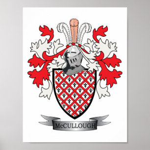 McCullough Family Crest Coat of Arms Poster