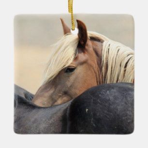 McCullough Peaks Wild Horses Ceramic Ornament