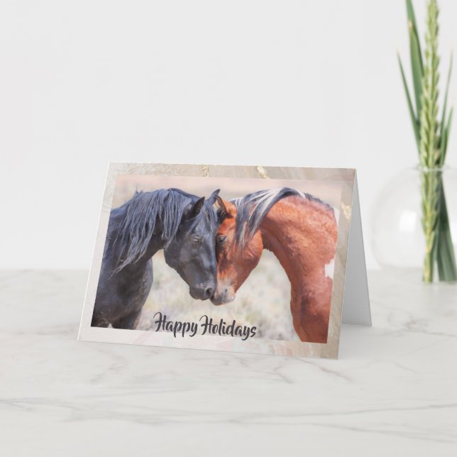 McCullough Peaks Wild Horses Holiday Card (Front)