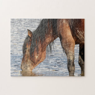 McCullough Peaks Wild Horses Jigsaw Puzzle