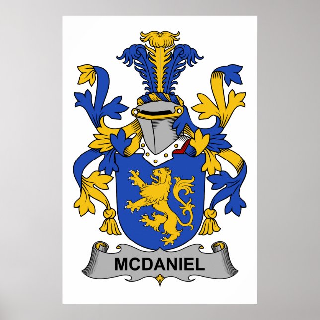 McDaniel Family Crest Poster (Front)