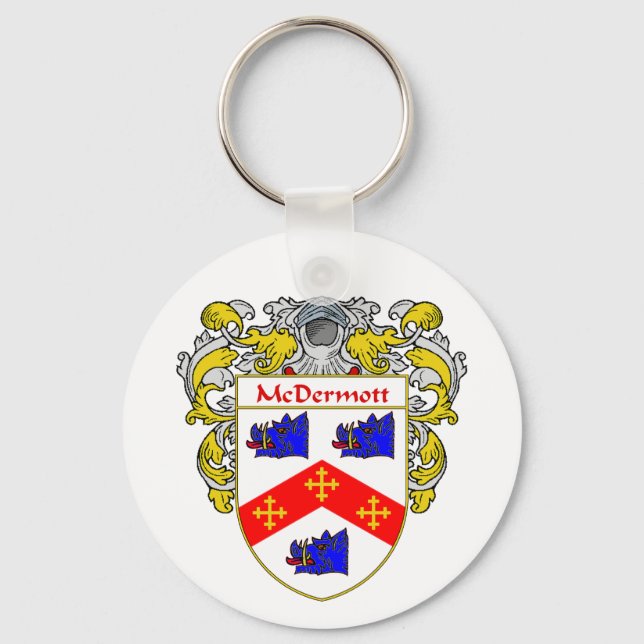 McDermott Coat of Arms (Mantled) Key Ring (Front)