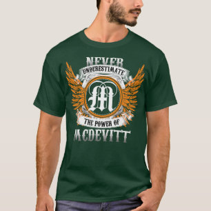 Mcdevitt Name Shirt Never Underestimate The Power