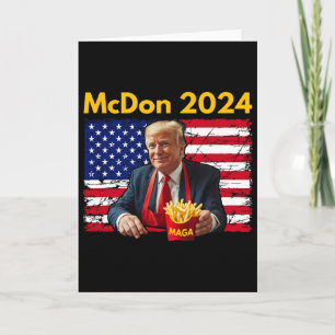 Mcdon Funny Donald Trump French Fry Cooking Fries Card