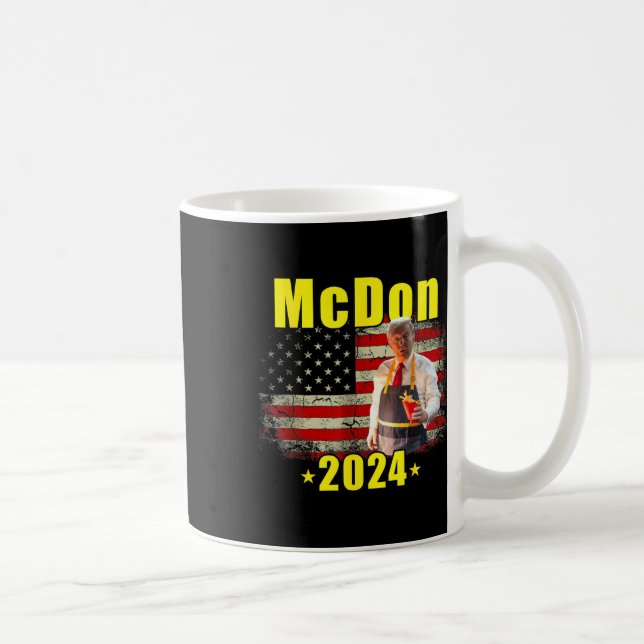 Mcdon Funny Donald Trump French Fry Cooking Fries  Coffee Mug (Right)