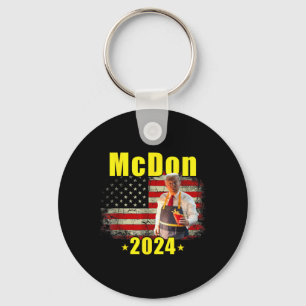 Mcdon Funny Donald Trump French Fry Cooking Fries Key Ring