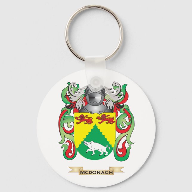McDonagh Coat of Arms (Family Crest) Key Ring (Front)