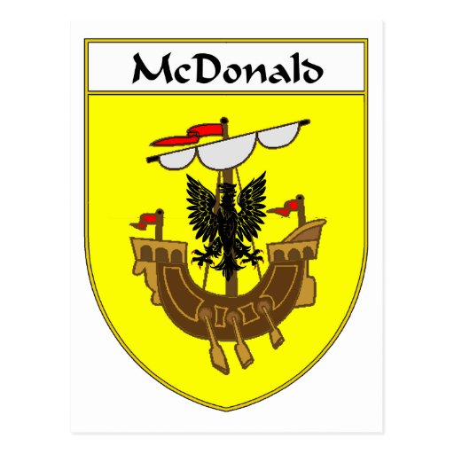 McDonald Coat of Arms/Family Crest Postcard | Zazzle