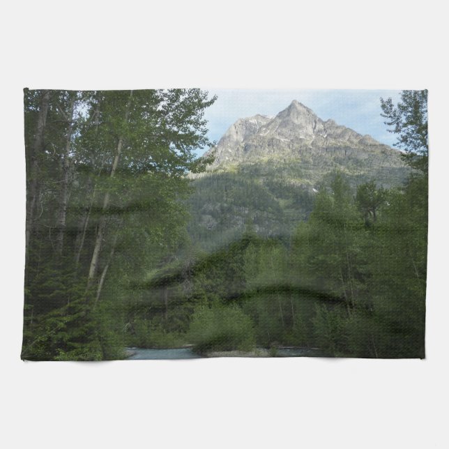 McDonald Creek at Glacier National Park Tea Towel (Horizontal)