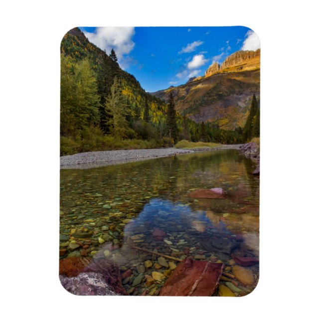 McDonald Creek in autumn with Garden Wall Magnet (Vertical)