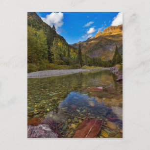 McDonald Creek in autumn with Garden Wall Postcard